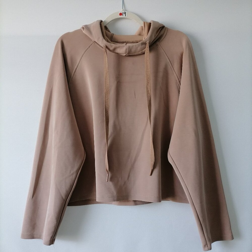 Lab Joy Women's Dusty Rose Active Wear Drawstring Pullover Hoodie Size L